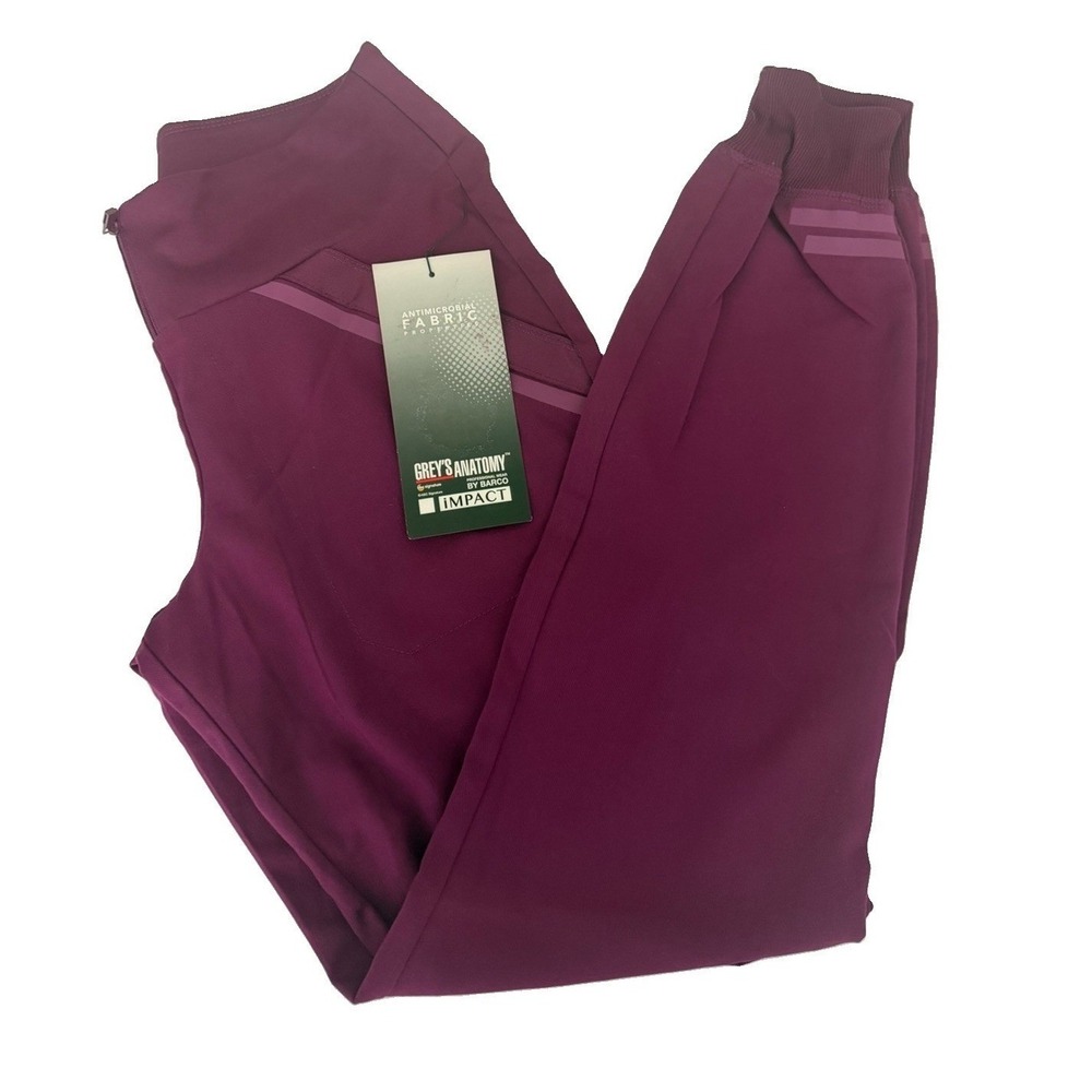 BARCO Grey's Anatomy Impact GIP554 Women's Lively Scrub Pant Wine Size XXS New